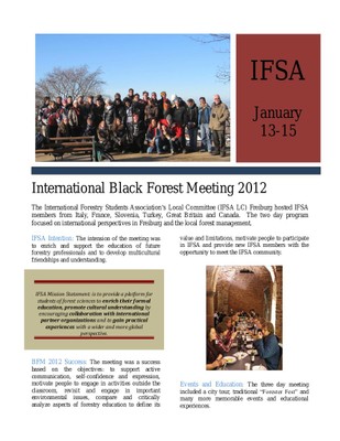 IFSA Black Forest Meeting 2012