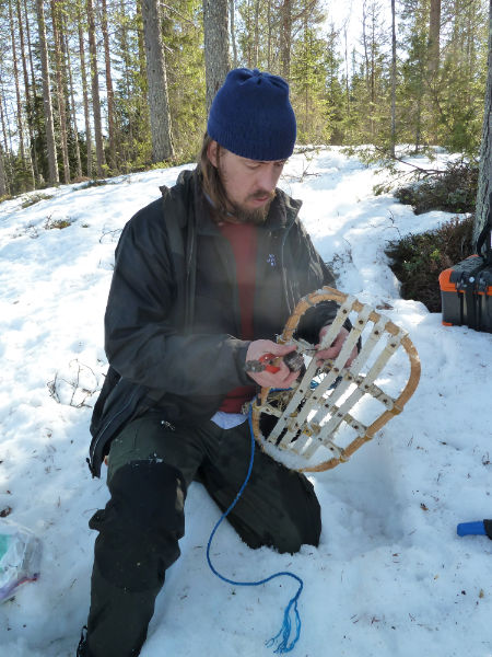 frank with snowshoes